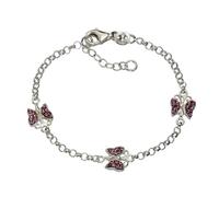 Zeeme for Kids Kinder Armband 925/- Sterling Silber 14/16cm Glänzend Kristall weiß 299260046-16-1