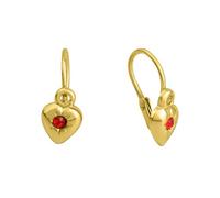 Zeeme Ohrhänger »333/- Gelbgold Zirkonia rot«