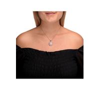 Zeeme Anhänger mit Kette »925/- Sterling Silber rhodiniert Rosenquarz Zirkon«, weiß