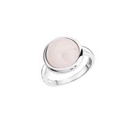 Zeeme Gemstones Ring Silber 925 rhodiniert mit echtem Rosenquarz 12mm R 1/2