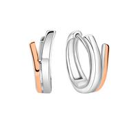 Paar Creolen ZEEME "925/- Sterling Silber rhodiniert/rosé", bunt (mehrfarbig), Ohrringe, Damen, one-size, Silber 925 (Sterlingsilber) (41818128-0) mehrfarbig