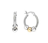 Paar Creolen ZEEME "925/- Sterling Silber rhodiniert/rosé", bunt (mehrfarbig), Ohrringe, Damen, one-size, Silber 925 (Sterlingsilber) (56537100-0) mehrfarbig