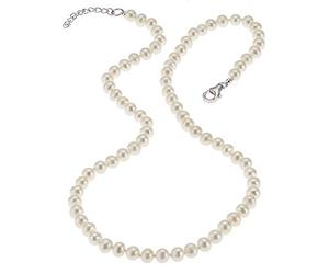 Zeeme Pearls Damen Collier 925/- Sterling Silber 42+3cm Glänzend Süßwasserzuchtperle weiß 380250013