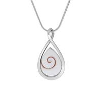 Zeeme Pearls Damen Halskette 925/- Sterling Silber 42+5cm Glänzend Muschel weiß 500245261
