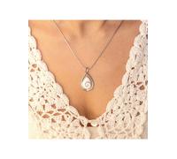 Zeeme Pearls Halskette Silber 925 rhodiniert 42+5cm lang mit weißer Muschel Einheitsgröße