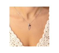 Kette mit Anhänger ZEEME "Silber 925 rhodiniert mit schwarzer Perle & Zirkonia weiß", weiß, Halsketten, Damen, 42/45cm, Silber 925 (Sterlingsilber), L: 45 B: 9mm, glänzend, B:9mm (43923419-0) weiß