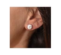 Zeeme Ohrstecker »925/- Sterling Silber Muschel weiß«