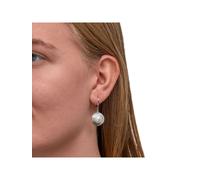 Paar Ohrhänger ZEEME "Silber 925 rhodiniert mattiert mit 2x Perle weiß 7-8mm", weiß (weiß, weiß), Ohrringe, Damen, one-size, Silber 925 (Sterlingsilber) (257892-0) weiß, weiß