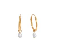 Firetti Paar Creolen »feminines Design, vergoldet«, mit Süßwasserzuchtperlen und abnehmbaren Einhängern