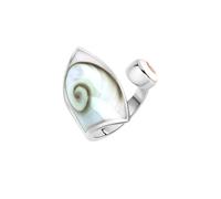 Zeeme Pearls Ring 925/- Sterling Silber Muschel Weiß Glänzend (Größe: 062 (19,7))