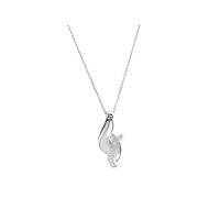 Kette mit Anhänger ZEEME "925/- Sterling Silber rhodiniert Zirkonia", weiß, Halsketten, Damen, 45cm, Silber 925 (Sterlingsilber), L: 45 B: 12mm, glänzend, matt, B:12mm (28623222-0) weiß