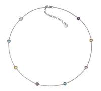Zeeme Silber Damen Halskette 925/- Sterling Silber 42cm Glänzend Zirkonia weiß 358250200