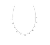 Collierkettchen ZEEME "Silber 925 rhodiniert mit Zirkonia weiß", weiß, Halsketten, Damen, 40+5cm, Silber 925 (Sterlingsilber), L: 45 B: 3,5mm, glänzend, B:3,5mm (71704663-0) weiß