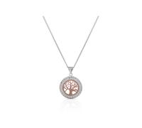 Anhänger+Kette 925/- Sterling Silber Zirkonia weiß 45cm Glänzend ZEEme rot 001 (Artikelnummer: 3R211/50X001)