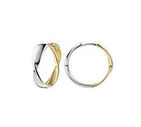 Zeeme Klappcreolen 925/- Sterling Silber mehrfarbig Damen