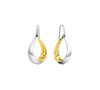 Zeeme Silber Damen Ohrhänger 925/- Sterling Silber 4,3cm Gehämmert mehrfarbig 245230016