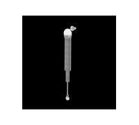 Paar Ohrhänger ZEEME "Silber 925 rhodiniert 70mm lang mit Zirkonia-Steinen", weiß (weiß, weiß), Ohrringe, Damen, one-size, Silber 925 (Sterlingsilber) (93356436-0) weiß, weiß
