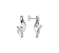 Paar Ohrstecker ZEEME "925/- Sterling Silber rhodiniert Zirkonia", weiß (weiß, weiß), Ohrringe, Damen, one-size, Silber 925 (Sterlingsilber) (51826108-0) weiß, weiß