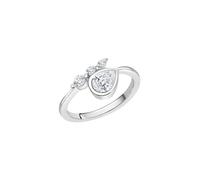 Zeeme Silber Ring Silber 925 rhodiniert mit Zirkonia weiß 45323