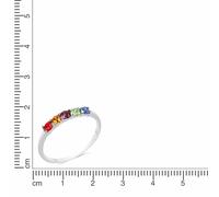 Zeeme Silber Damen Ring 925/- Sterling Silber Glänzend Kristall weiß 299270050