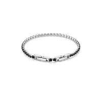 Zeeme Stainless Steel Armband Edelstahl Kristalle schwarz Einheitsgröße