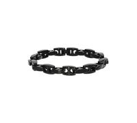 Armband ZEEME "Edelstahl matt glanz schwarz 23,5cm lang", schwarz, Armbänder, Herren, 23,5cm, Edelstahl, glänzend, Armband (97056629-0) schwarz