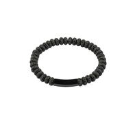 Zeeme Stainless Steel Armband Edelstahl /PVD schwarz Lavasteine Einheitsgröße