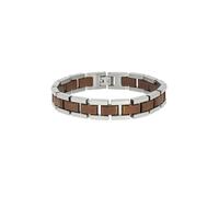 Armband ZEEME "Edelstahl zweifarbig matt glanz 21cm lang", rot, Armbänder, Damen, 21cm, Edelstahl, glänzend, Armband (28140232-0) rot
