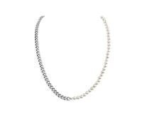 Zeeme Stainless Steel Collier Edelstahl mit Perlen Einheitsgröße