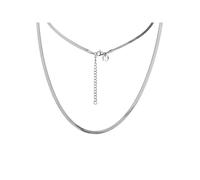 Zeeme Stainless Steel Collier Stahl glanz 50+5 cm Einheitsgröße