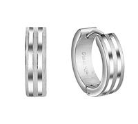 Zeeme Stainless Steel Damen Ohrringe Edelstahl 1,8cm Matt/Glanz ohne grau 346010027