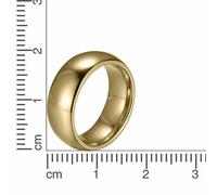 Fingerring ZEEME "Edelstahl gelb-vergoldet 8mm breit" Gr. 16, gelb, Fingerringe, Damen, 016 (50,5), Edelstahl (11696218-16) gelb