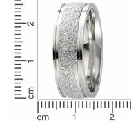 ZEEme Stainless Steel Edelstahl gesandet glanz Ring 41678258012254