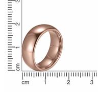 Fingerring ZEEME "Edelstahl rosé-vergoldet 8mm breit" Gr. 16, rot, Fingerringe, Damen, 016 (50,5), Edelstahl (98396860-16) rot