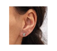 Paar Ohrstecker ZEEME "Edelstahl mit weißem Zirkonia 6mm", Damen, Gr. one-size, Edelstahl, weiß (weiß, weiß), Ohrringe (59128222-0) weiß, weiß
