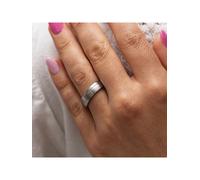 Zeeme Stainless Steel Ring Edelstahl glanz/mattiert 6mm breit O 1/2