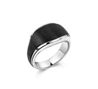 Fingerring ZEEME "Edelstahl/PVD schwarz" Gr. 60, schwarz, Fingerringe, Herren, 060 (19,1), Edelstahl, Fingerring (93074404-60) schwarz
