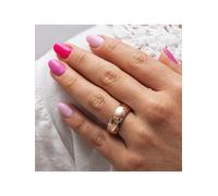 Fingerring ZEEME "Edelstahl rosé-vergoldet 8mm breit" Gr. 17, rot, Fingerringe, Damen, 017 (53,5), Edelstahl (98396860-17) rot