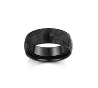 Fingerring ZEEME "Wolfram schwarz" Gr. 62, schwarz, Fingerringe, Herren, 062 (19,7), Fingerring (55276563-62) schwarz