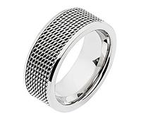 Zeeme Stainless Steel Unisex Ring Edelstahl Glänzend grau 389070031