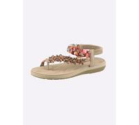 Zehentrenner ANDREA CONTI, Damen, Gr. 38, beige (beige, bunt), Textil, Schuhe Zehentrenner (61495152-38) beige, bunt