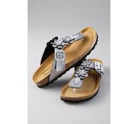 Zehentrenner ANISTON SHOES, Damen, Gr. 41, silberfarben, Lederimitat, glänzend, Schuhe Zehentrenner, Sommerschuh, Strandschuh, Hausschuh - NEUE KOLLEKTION (77900114-41) silberfarben