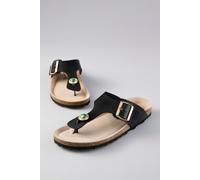 Zehentrenner ANISTON SHOES, Damen, Gr. 42, schwarz, Lederimitat, Schuhe Zehentrenner, Sommerschuh, Strandschuh, Hausschuh - NEUE KOLLEKTION (93489747-42) schwarz
