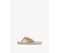 Tamaris Damen Zehentrenner Pantolette, flach, beige, Größe 36 EU