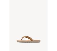 Zehentrenner TAMARIS, Damen, Gr. 39, leo, Textil, Schuhe Zehentrenner, Dianette, Sommerschuh mit weichem Zehensteg (37411200-39) leo