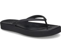 Zehentrenner CROCS "Miami Flatform Flip", Damen, Gr. 39, schwarz, Croslite™, Schuhe Zehentrenner, Strandschuh, Sommerschuh, Urlaubsschuh mit Zehensteg (84355557-39) schwarz