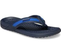 Zehentrenner CROCS "Yukon Sport Flip", Herren, Gr. 43, blau, navy, Lederimitat, Textil, Schuhe Zehentrenner, Sommerschuh, Badeschuh, Strandschuh mit leicht genoppter Innensohle (44088735-43) blau, nav