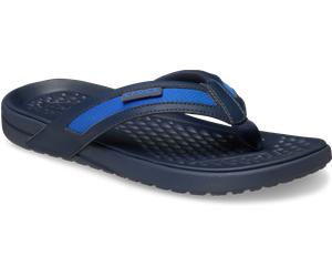 Zehentrenner CROCS "Yukon Sport Flip", Herren, Gr. 41, blau, navy, Lederimitat, Textil, Schuhe Zehentrenner, Sommerschuh, Badeschuh, Strandschuh mit leicht genoppter Innensohle (44088735-41) blau, nav