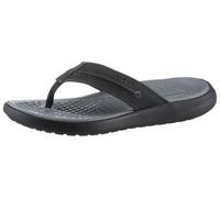 Zehentrenner CROCS "Yukon Vista II Flip", Herren, Gr. 46, schwarz, Lederimitat, Schuhe Zehentrenner, Sandale, Sommerschuh mit Ziernaht (84354013-46) schwarz