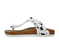 Zehentrenner DOGO "Lila Zehentrenner Count Sheeps Damen Sandalen", Damen, Gr. 38, Normalschaft, weiß, Lederimitat, Schuhe Zehentrenner, Handgefertigt (61753104-38) weiß